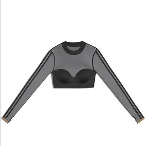 Adidas - Ivy Park long sleeve mesh crop top